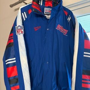 Reebok Men's Blue and Red Giants Windbreaker